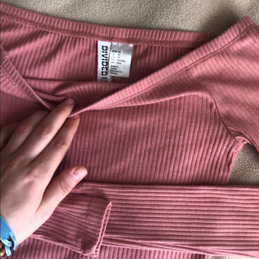Divided off the shoulder top